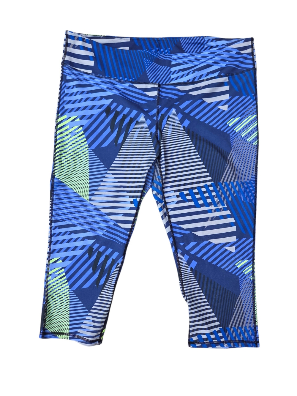 GAP Fit Women's Blue Patterned Capri Leggings. Size XXL.